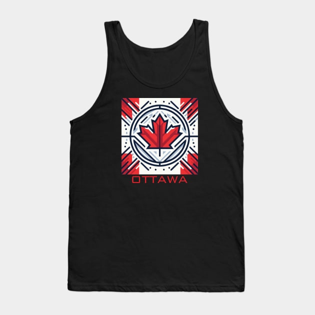 Ottawa Ontario Canada Flag Tank Top by Heartsake